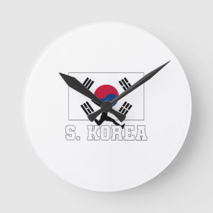 South Korea Soccer National Team Round Clock