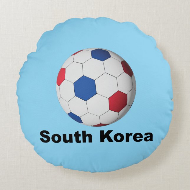 South Korea Soccer Round Cushion (Front)