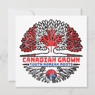 South Korea South Korean Canadian Canada Tree Card