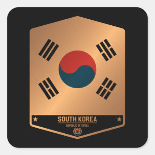 South Korea Square Sticker