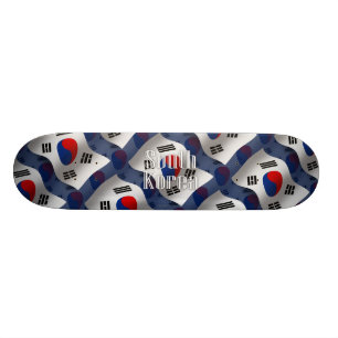 South Korea Waving Flag Skateboard