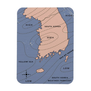 South Korea Weather Forecast Magnet