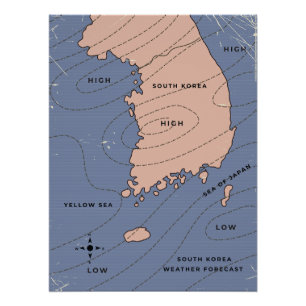 South Korea Weather Forecast Poster