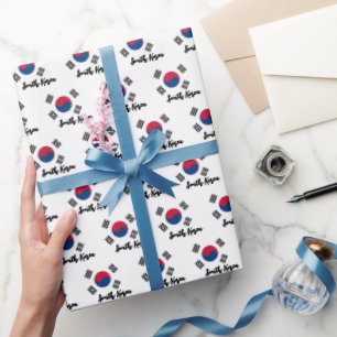 South Korea Wrapping Paper, Korean Flag patriotic Paper