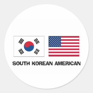 South Korean American Classic Round Sticker