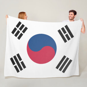 South Korean flag Fleece Blanket