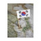 South Korean flag in map