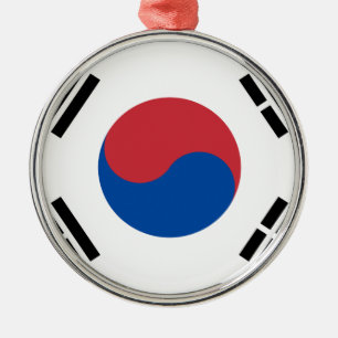 South Korean Flag - Korea - Taegeukgi - 대한민 Metal Ornament