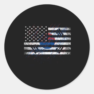 South Korean Flag Korean American Flag Classic Round Sticker