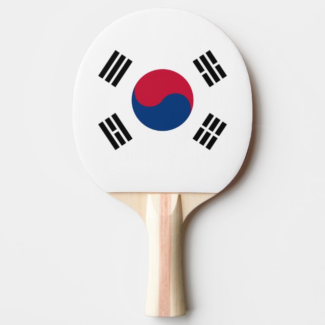 South Korean flag ping pong paddle for tabletennis (Front)