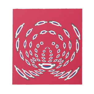 South Korean Flag Polka Dots: A Floral Twist Notepad