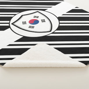 South Korean flag Sherpa Blanket