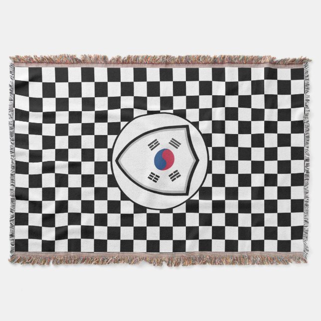 South Korean flag Throw Blanket (Front)