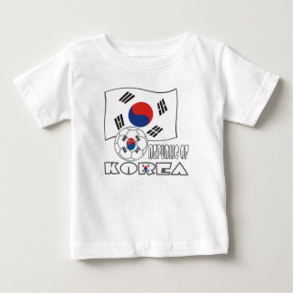 South Korean Soccer Ball and Flag Baby T-Shirt