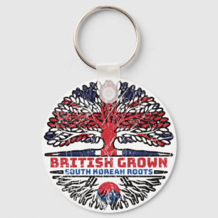 South Korean South Korea Uk United Kingdom British Key Ring