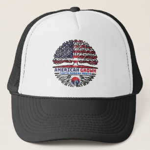 South Korean South Korea US American USA United Trucker Hat