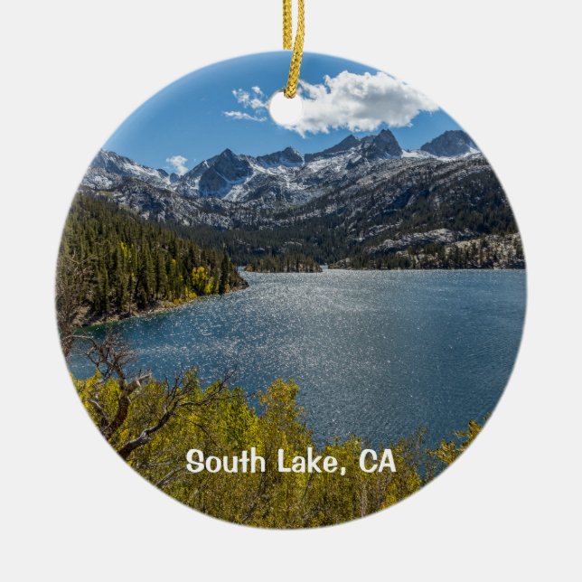 South Lake, Sierra Nevada Mts, California Ceramic Ornament (Front)
