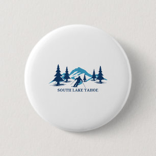 South Lake Tacute Ss Cute Ss California Ski Resort 6 Cm Round Badge