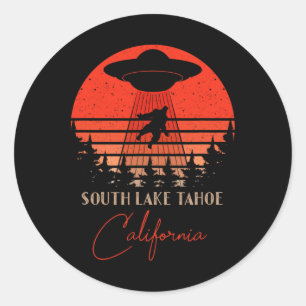 South Lake Tahoe California Souvenir Hiking Classic Round Sticker