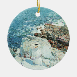 South Ledges, Appledore by Frederick Childe Hassam Ceramic Tree Decoration