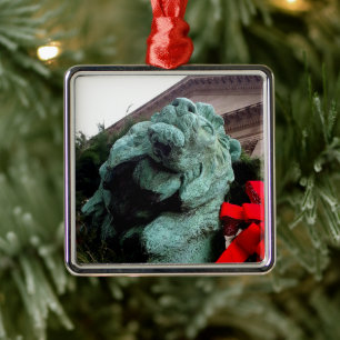 South Lion at the Art Institute of Chicago Metal Ornament