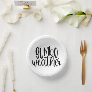 South Louisiana Cajun Wedding Gumbo Bowls Paper Plate