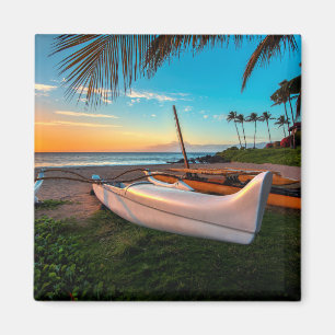 South Maui Beach at Sunset Maui, Hawaii Magnet