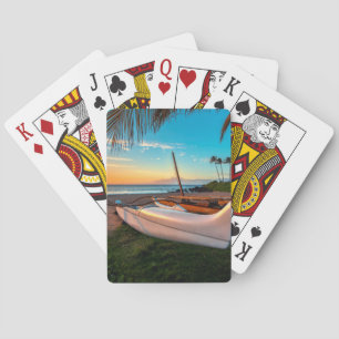 South Maui Beach at Sunset Maui, Hawaii Playing Cards