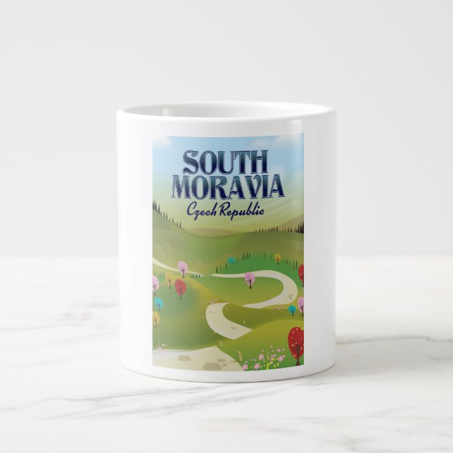 south moravia Czech Republic travel poster Large Coffee Mug (Front)