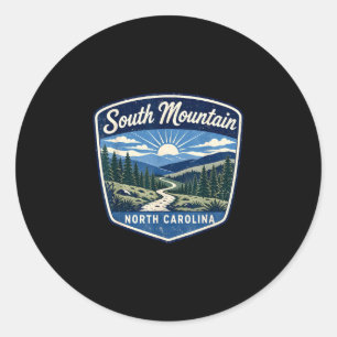 South mountain north carolina hiking trail nature classic round sticker