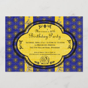 South of France Provencal Birthday Party Invite