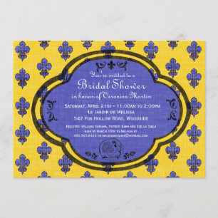 South of France Provencal Bridal Shower Invite