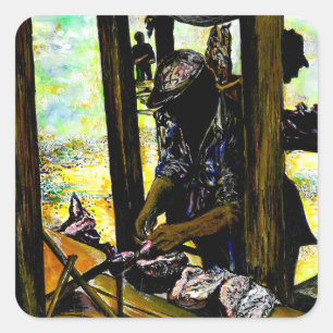 South of Heaven, West of Hell Square Sticker