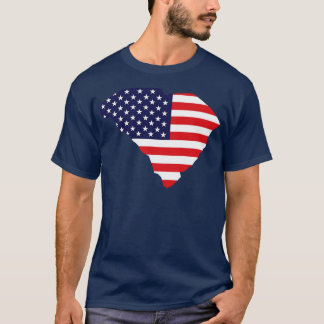 South olina State Shape Flag Background T-Shirt