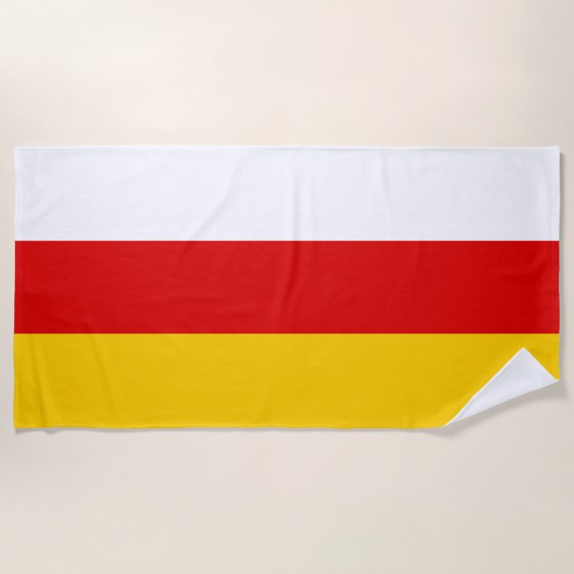 South Ossetia Flag Beach Towel (Front)