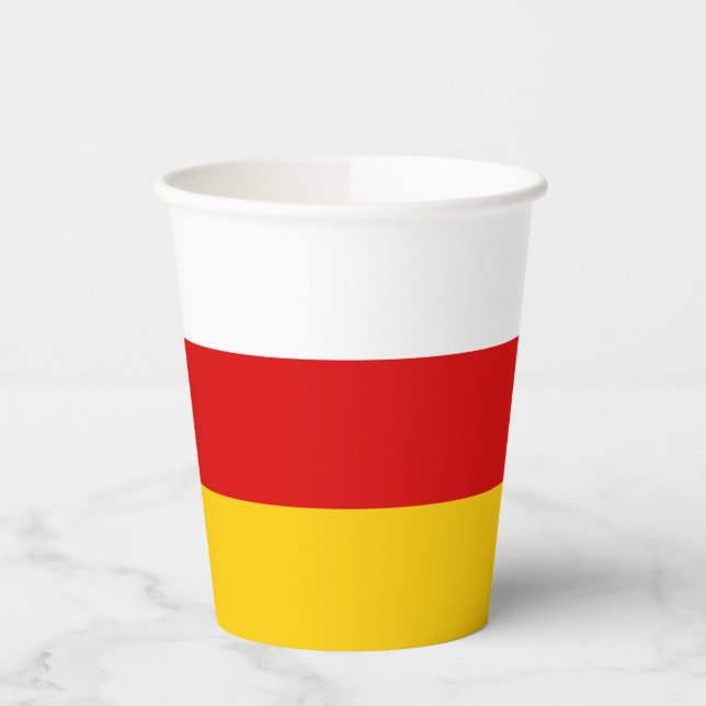 South Ossetia Flag Paper Cups (Left)