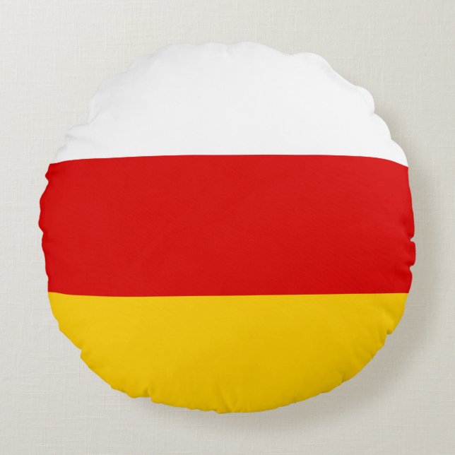 South Ossetia Flag Round Cushion (Front)