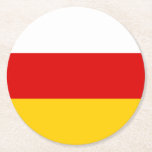 South Ossetia Flag Round Paper Coaster<br><div class="desc">Patriotic flag of South Ossetia.</div>