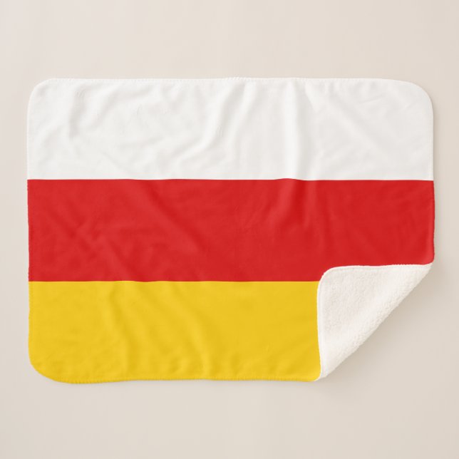 South Ossetia Flag Sherpa Blanket (Front (Horizontal))