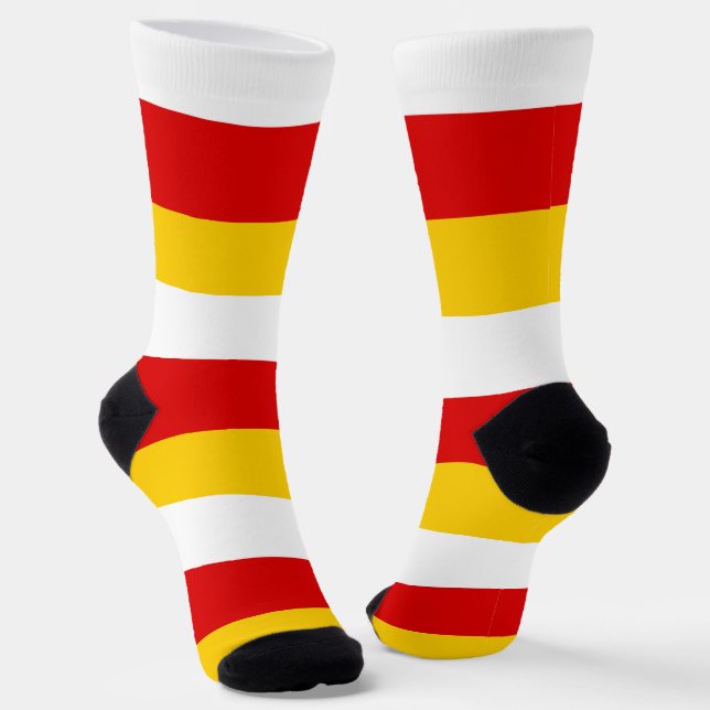 South Ossetia Flag Socks (Angled)