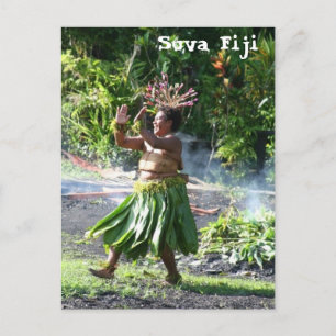 South Pacific Fire Walk Dance Postcard
