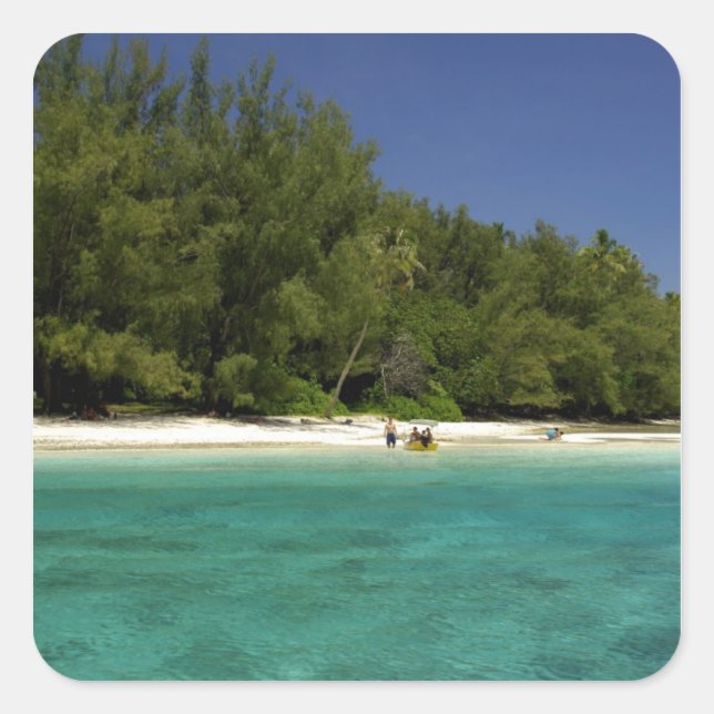 South Pacific, French Polynesia, Moorea Square Sticker (Front)