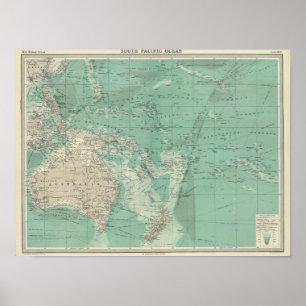 South Pacific Ocean Poster