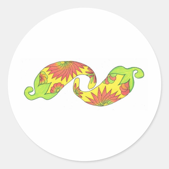 South Pacific Peppers Classic Round Sticker (Front)