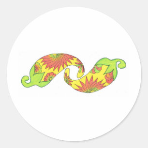 South Pacific Peppers Classic Round Sticker