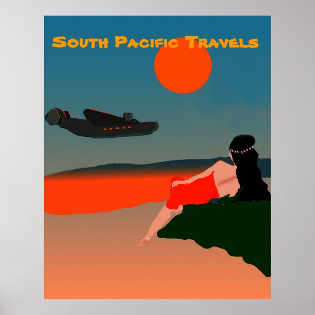 South Pacific Travel Poster (Front)
