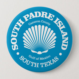 South Padre Island (seashell) 10 Cm Round Badge