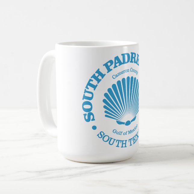 South Padre Island (seashell) Coffee Mug (Front Left)
