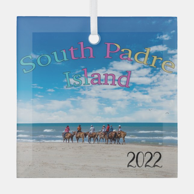 South Padre Island, Texas, Glass Tree Decoration (Front)