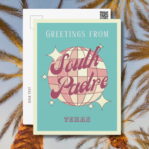 South Padre island texas Retro Vintage Postcard